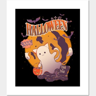 Cute Halloween Ghost Posters and Art